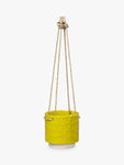 Orla Kiely Small Ceramic Hanging Pot, Yellow