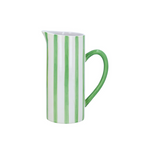 Green Striped Large Ceramic Jug