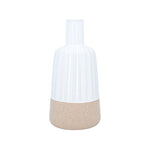 White Demi Glazed Decorative Bottle Vase Small