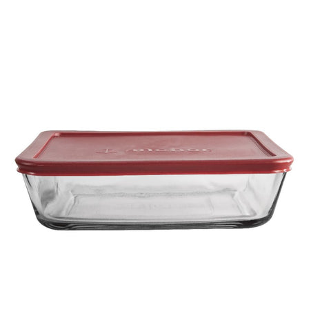 Rectangle Glass Lidded Container 1.4L
