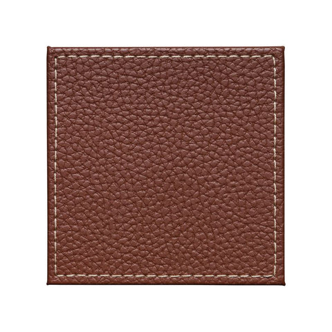 Denby Brown Faux Leather Coasters Set of 6