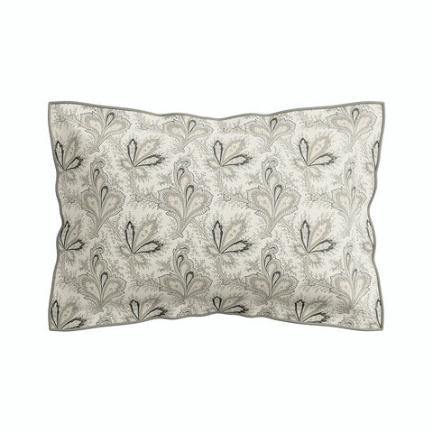 Aarya Pillow Case Oxford Pillowcase Ivory & Slate
