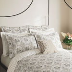 Aarya Duvet Cover Double Ivory & Slate