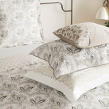 Aarya Pillow Case Oxford Pillowcase Ivory & Slate