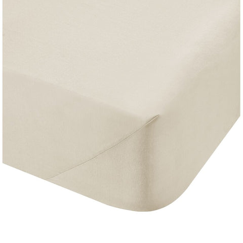 Bianca 400 Thread Count Cotton Sateen Super King Fitted Sheet Oyster