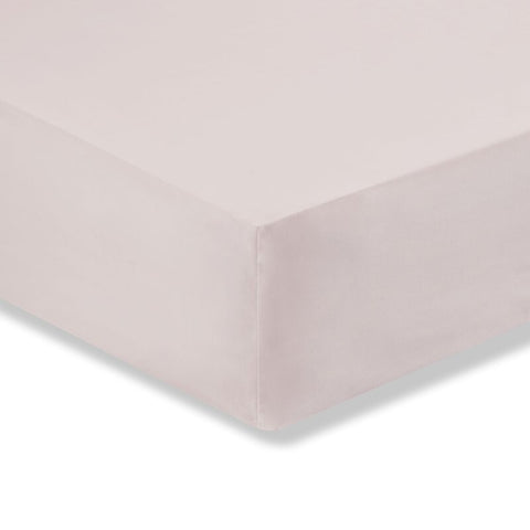 Bianca 400 Thread Count Cotton Sateen Super King Fitted Sheet Blush