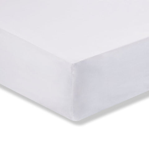 Bianca 400 Thread Count Cotton Sateen Super King Fitted Sheet White