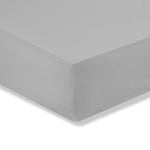 Bianca 400 Thread Count Cotton Sateen Single Fitted Sheet Dove Grey