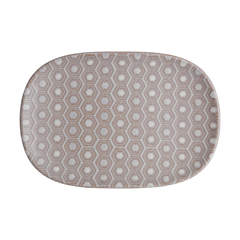 Denby Impression Pink Accent Medium Oblong Platter
