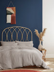 Caspian Cotton Waffle Super King Duvet Set Stone