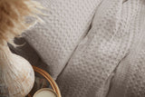 Caspian Cotton Waffle Single Duvet Set Stone