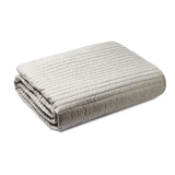 Quilted Lines Bedspread Silver