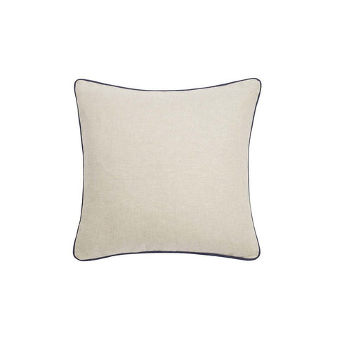 Linen 50x50cm Cushion Oatmeal/Navy