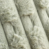 Sage Carved Faux Fur Filled Cushion