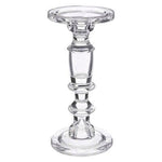 Glass Candle Holder Clr H24.5
