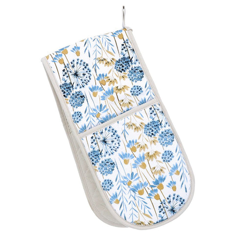 Blue Meadow Cotton Double Oven Glove