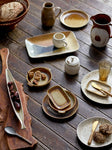 Willow Serving Plate Stoneware, Brown