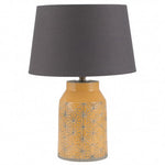 Pacific Mustard Stoneware & Etch Detail Table Lamp