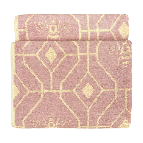 Bee Deco Jacquard Bath Towel Blush