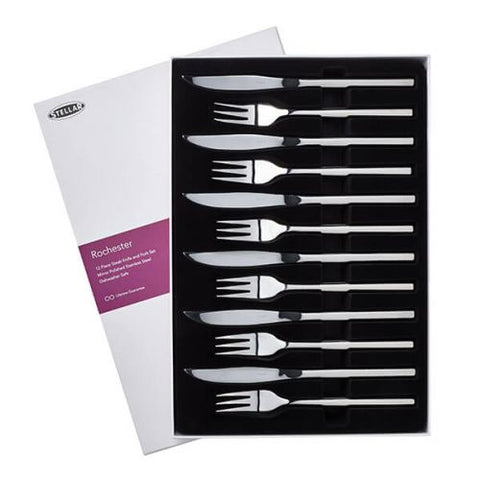 Stellar Rochester, 12 Piece Steak Knife & Fork Set