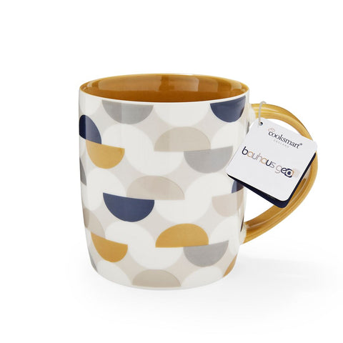 Bauhaus Geo Barrel Mug Ochre