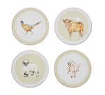 Buttercup Farm Round Coasters - Set of 4