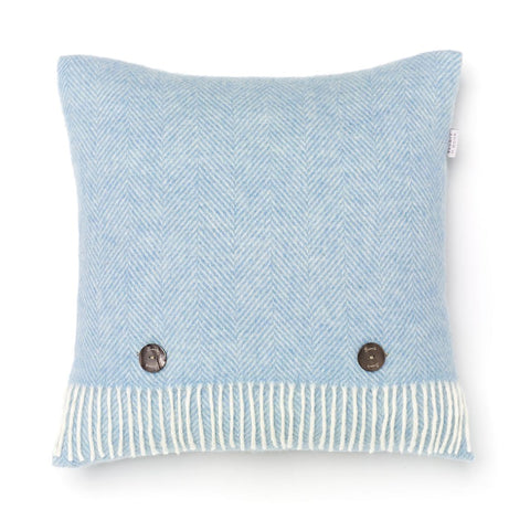 Herringbone Aqua Cushion