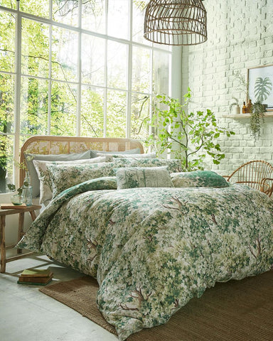 Coppice Forest Sage Double Reversible Duvet Cover Set