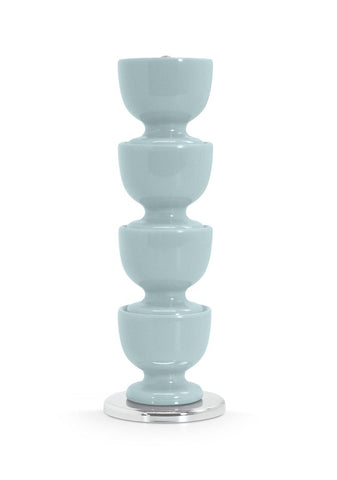 Stacking Egg Cups on Stand Duck Egg Blue
