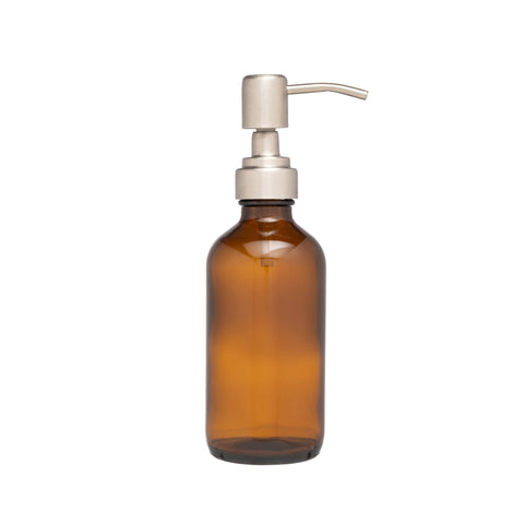 &Again Amber Glass Pump Bottle – 250ml