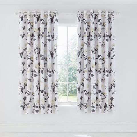 HS Peregrine Lined Curtains 66X72 Charcoal