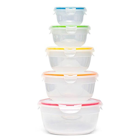 HSM946S5 - 5 Piece Round Nestable Rainbow Set