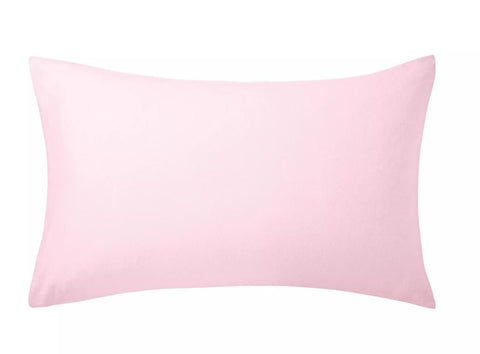 Brushed Cotton Pillowcase Std Pair Baby Pink