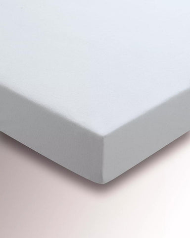 Brushed Cotton Fitted Sheet Single Silver