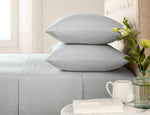 Brushed Cotton Flat Sheet Double Silver