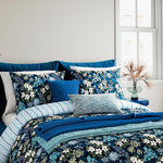 Mia Double Duvet Cover Set Blue/Green