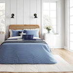 Long Island Breton Stripe Super King Duvet Cover Set  Blue/White