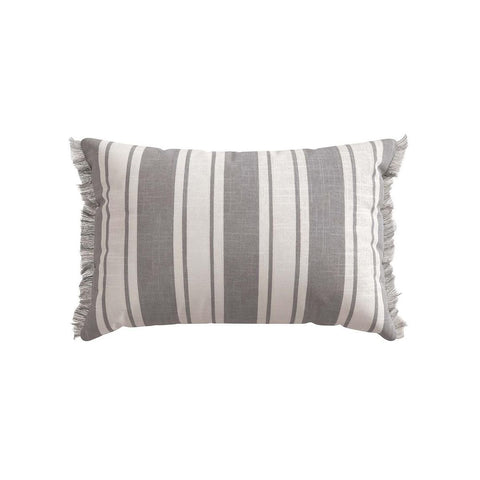 Classic Stripe Cushion Grey/White