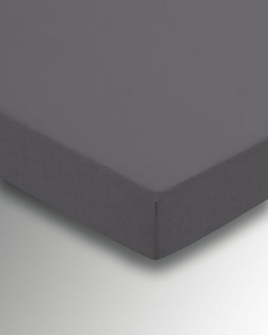 Plain Dye Charcoal Fitted Sheet Super King