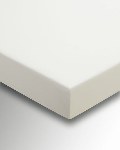 Plain Dye Ivory Fitted Sheet Double