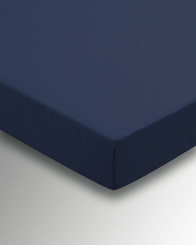 Plain Dye Fitted Sheet Navy Double