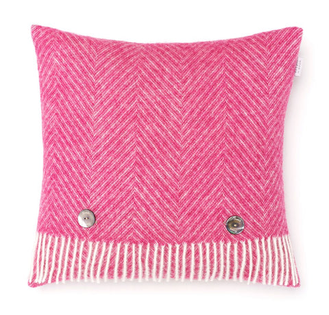Herringbone Cerise Cushion