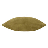 Lark Muslin Crinkle Cotton Cushion Khaki 45x45cm