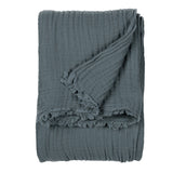 Lark Muslin Crinkle Cotton Throw Dusk 130x180cm