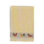 Yellow Check Chicken Tea Towel