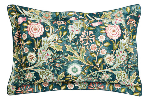 Morris & Co Wilhelmina Teal Oxford Pillowcase