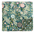 Morris & Co Wilhelmina Teal Quilted Throw