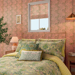 Hyacinth Super King Duvet Cover Set Sage & Citrus