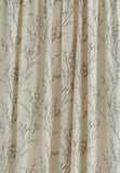 Pussy Willow Lined Header Tape Curtains Off White/Dove Grey (88"x72")