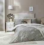 Pussy Willow Steel King Duvet Cover Set